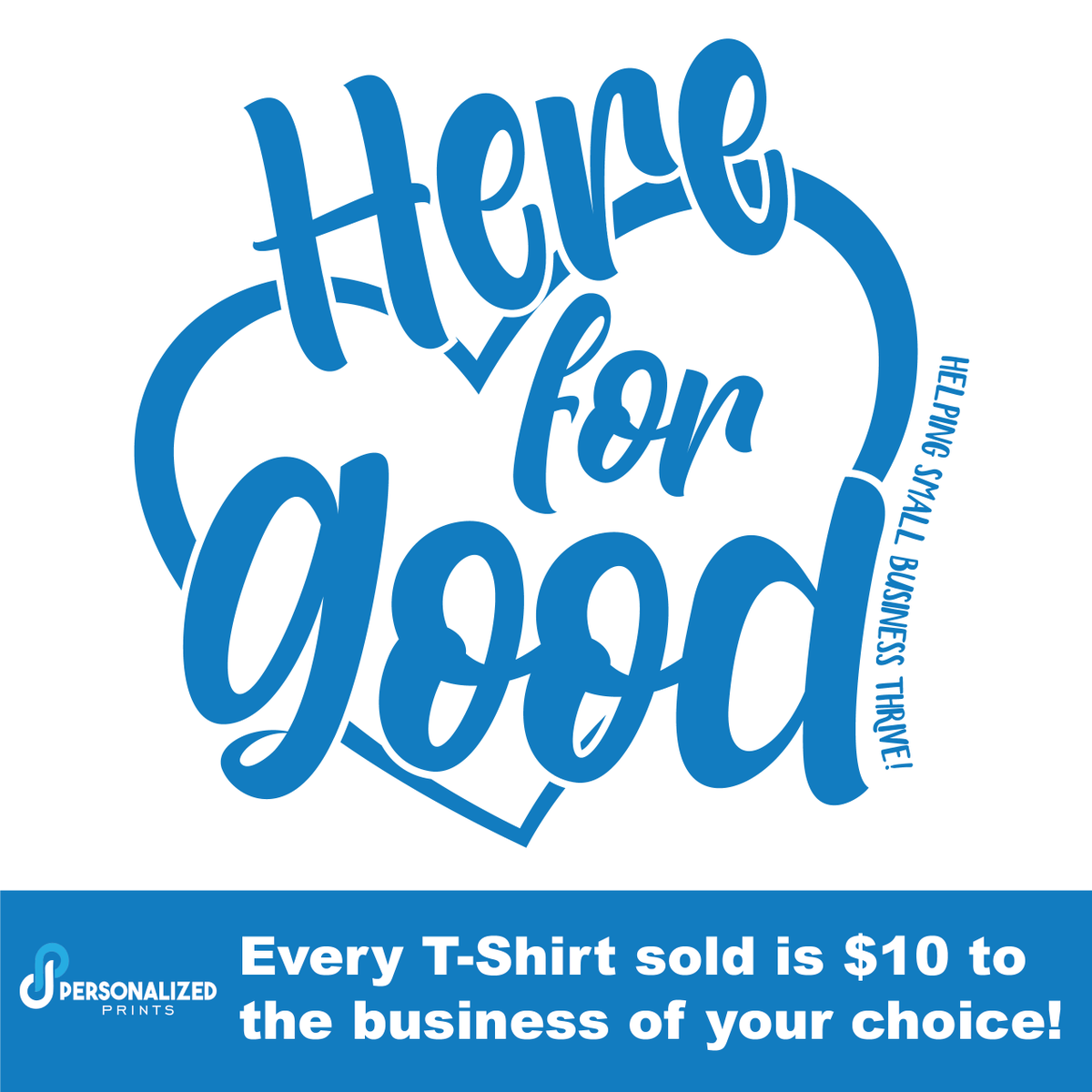 PersonalizedPr3's tweet photo. We are so proud to join the #HereForGood movement! With one purchase, you help two small businesses and get a cool shirt too! #supportsmallbusiness https://t.co/EdZGxXTcdE https://t.co/6jQKaPBzE1
