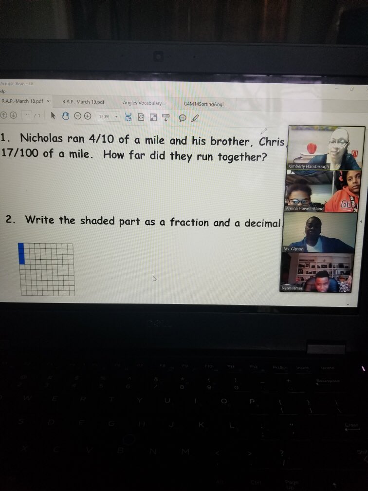 Varner_Vikings's tweet photo. Mrs. Hansbrough and Ms. Gipson were having a great math lesson using Zoom! Kudos! @digitalcobb #teamvarner https://t.co/TdjYDKlUYG