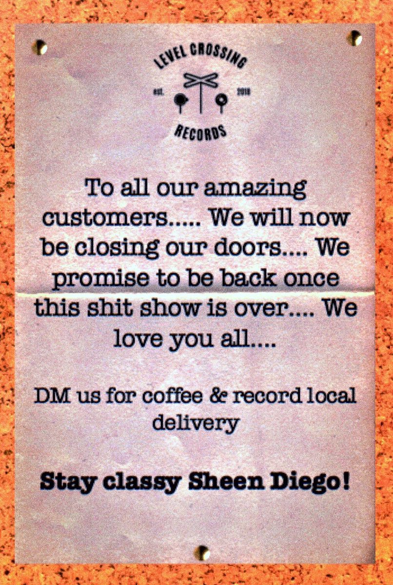 ✌️😎✌️

#covid_19 #coronavirus #corona #lockdown #crazytimes #london #specialtycoffee #caffeine #eastsheen #mortlake #southwestlondon #records #vinyl #recordstore #independentrecordstore #coffee #levelcrossingrecords #coffeeandrecords