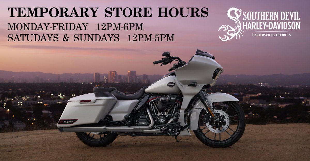 SouthernDevilHD's tweet image. We are temporarily changing hours. 
We apologize for any inconvenience this may cause.