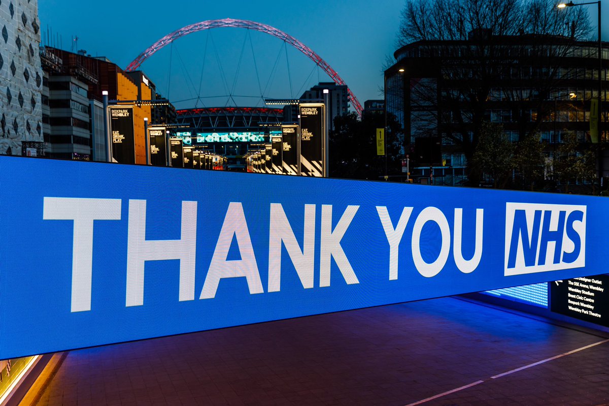 We 💙 the NHS, and want to thank every one who is working on the frontline to combat the virus. Endless respect and support, from the Wembley Park community 🙏#NHSThankYou