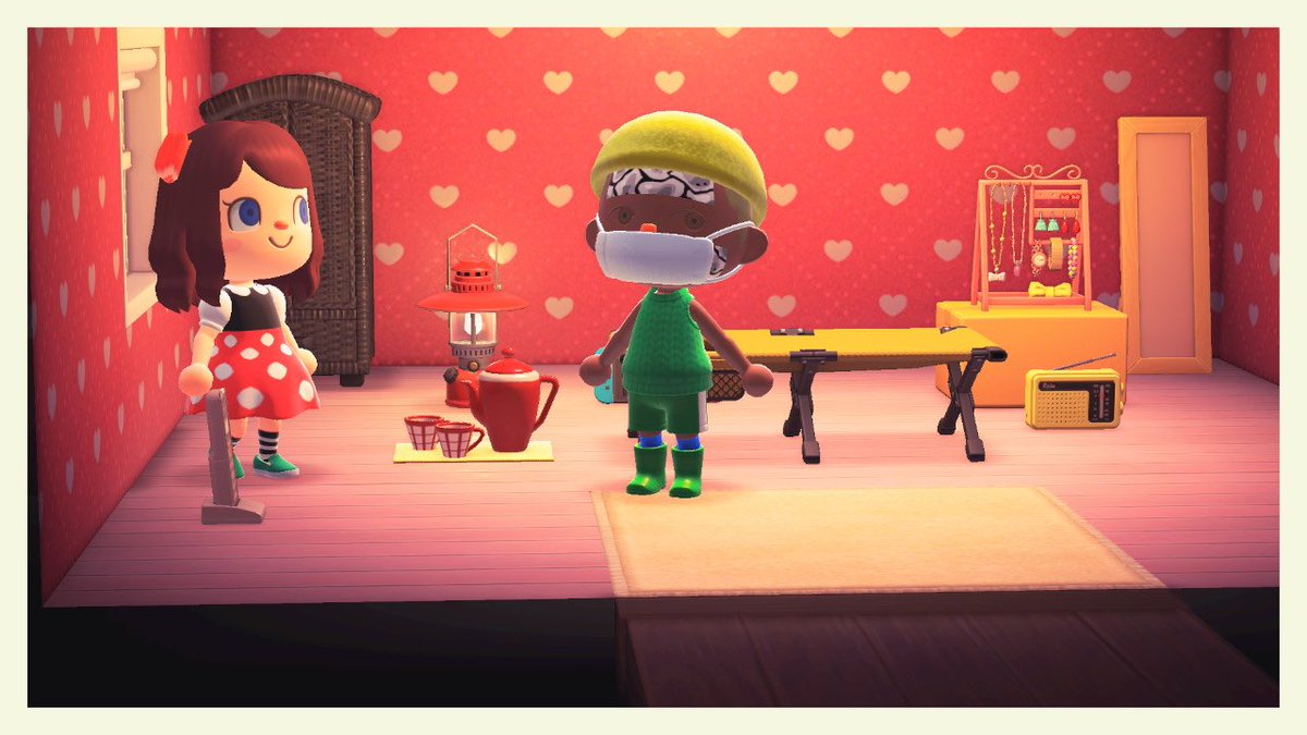 ー刀 だいぶファンシーな嫁べや 服はお手製らしい どうぶつの森 Animalcrossing Acnh Nintendoswitch