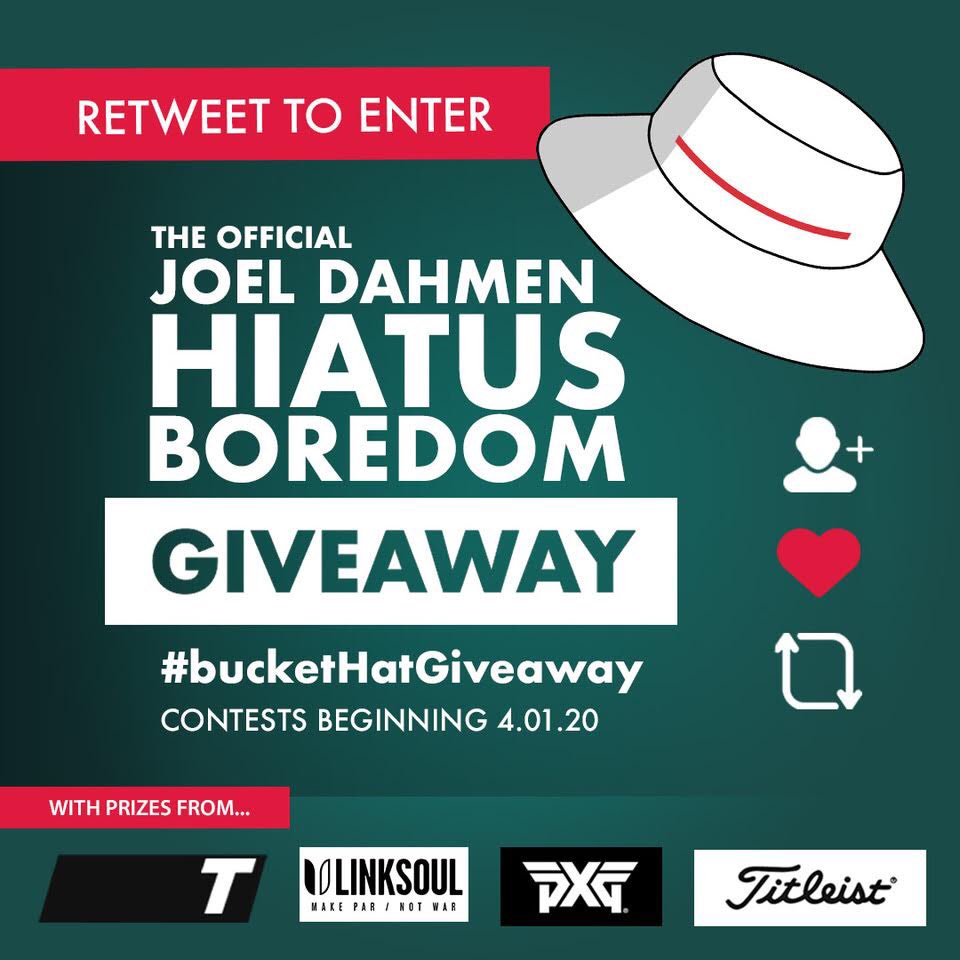 Joel Dahmen (@joel_dahmen) on Twitter photo It turns out Iāve got some time to killā¦and chances are so do you. So letās do some GIVEAWAY CONTESTS! ššš¼āāļøš Every week that the PGA TOUR is on hiatus, Iāll have contests & give away stuff.
Like, Follow me, and RT for entries.
Be sure to follow along, letās have some fun! It turns out Iāve got some time to killā¦and chances are so do you. So letās do some GIVEAWAY CONTESTS! ššš¼āāļøš Every week that the PGA TOUR is on hiatus, Iāll have contests & give away stuff.
Like, Follow me, and RT for entries.
Be sure to follow along, letās have some fun!