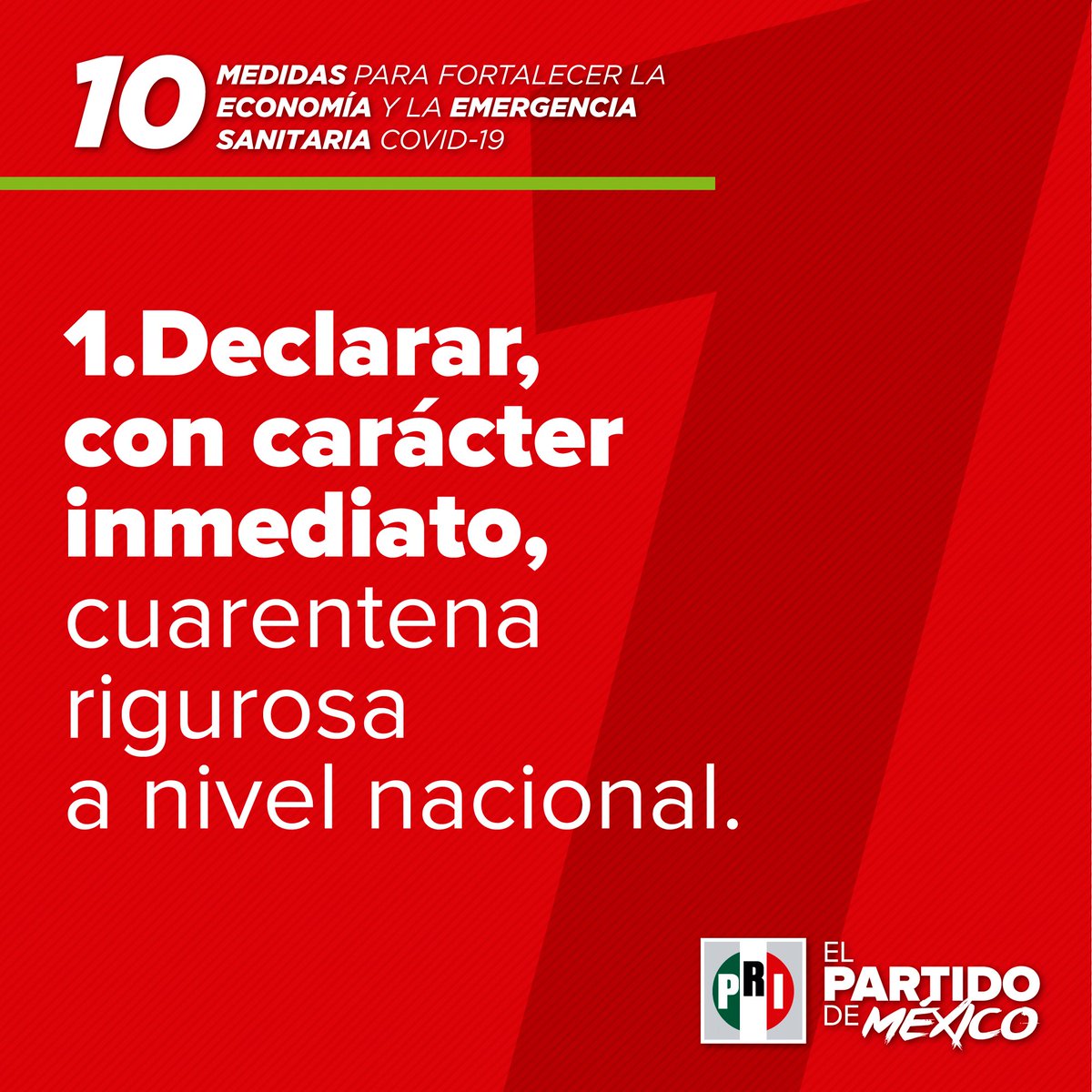 Para prevenir el aumento descontrolado de la propagación del virus, proponemos: