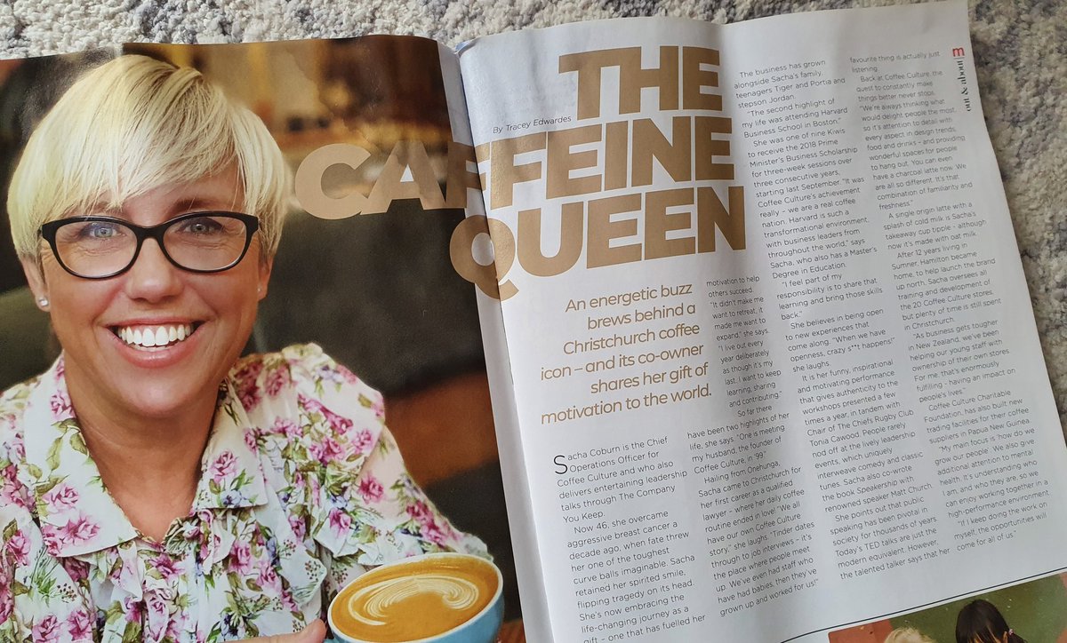CCMerivale's tweet image. Coffee Culture  may have closed because of New Zealand's Covid-19 lockdown but Coffee Culture's Chief Operations Officer &amp;amp; Co-owner, Sacha Coburn is still 'out there' in the latest Metropol magazine....