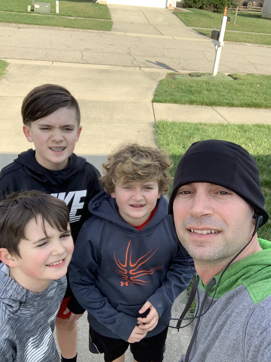 BGrubenhoff's tweet photo. 2.51 miles with these goofy kids...so needed this today for them and me..now onto b-ball skills and baseball. Get up, get out (social distancing) and move! #ActiveDads #FitLeaders https://t.co/auQdFFSxzA