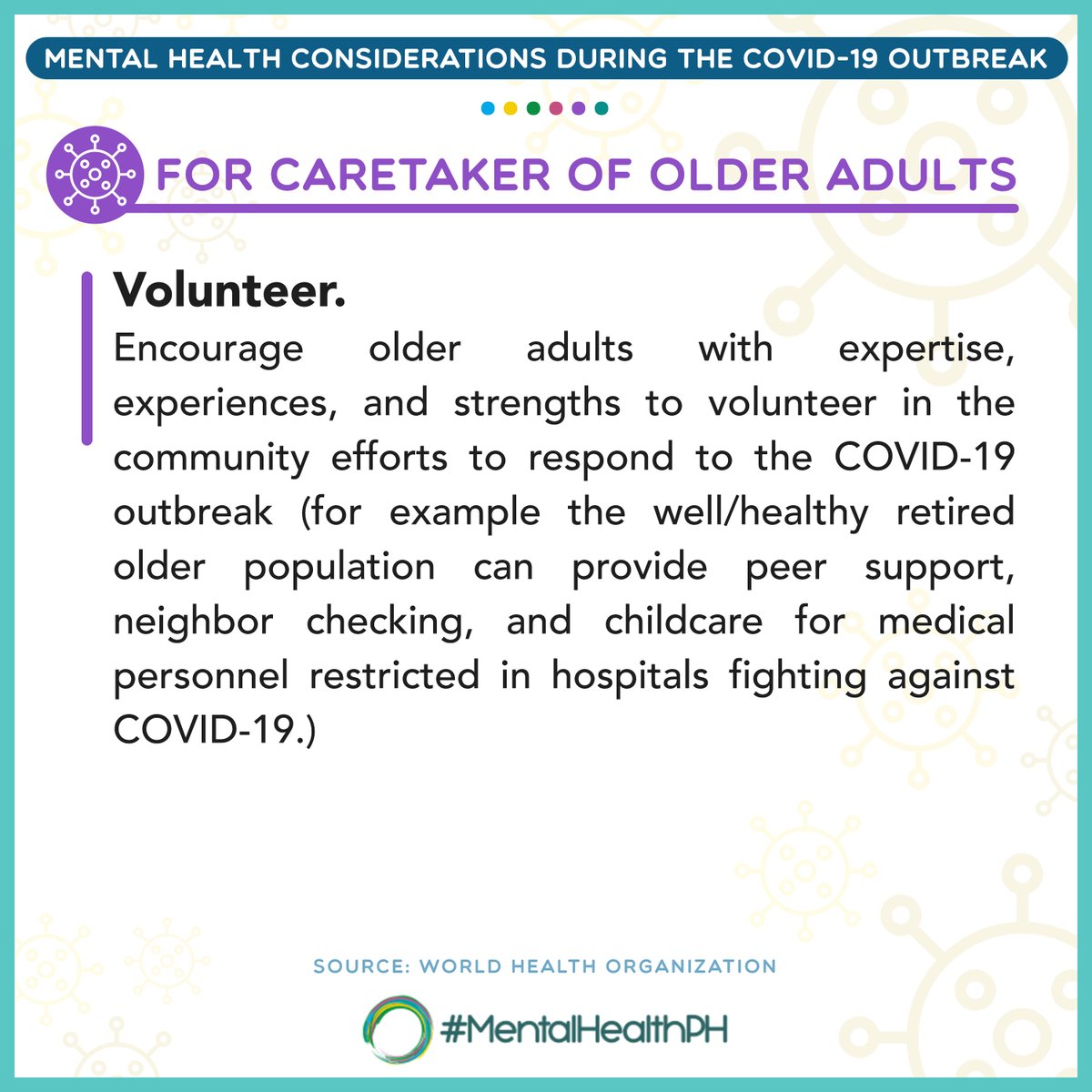 [Mental Health Considerations during COVID-19 Outbreak]For Caretakers of Older Adults #MentalHealthPH  #COVID19(Source:  @WHO) @WHOPhilippines  @gospeakyourmind  @UnitedGMH