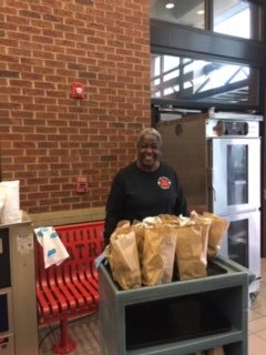 SonjaBNelson's tweet photo. So excited to help over 300 families today at Paulding County High School.  Donna and I took a picture quickly close together but we wore gloves and had plenty of hand sanitizer. Thanks Craig!!  "PCSD Lunch To Go" @pauldingboe @TiffanyFrach @elem_principal1 https://t.co/d2hXYXElJ9