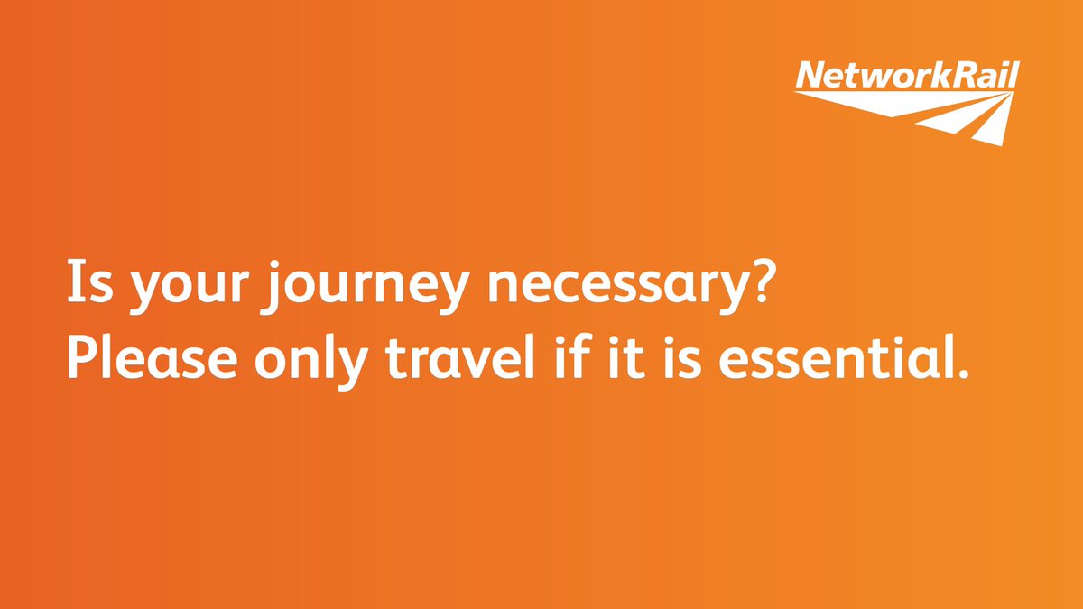 We are keeping the railway running for key workers to travel. For everyone else, please follow government advice and stay home except in exceptional circumstances. #Coronavirus #StayAtHomeSaveLives