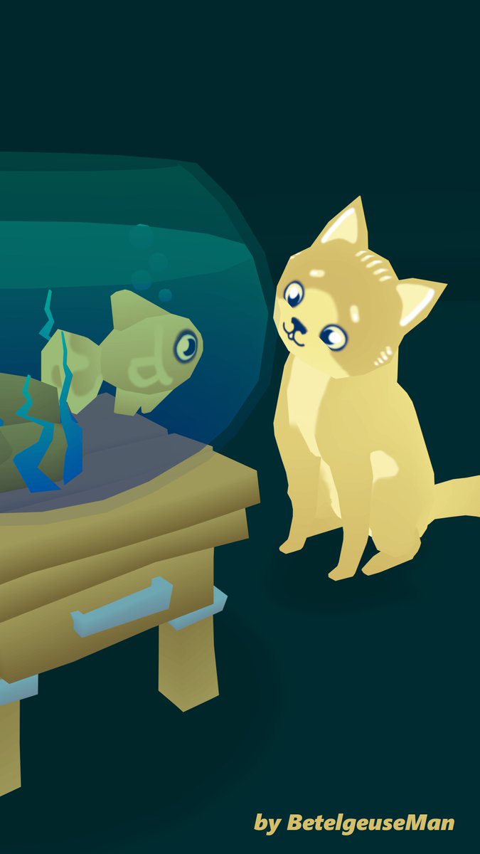 BetelgeuseMan's tweet image. The first time I try to texture with #gradientmaps and play with the #handpainted textures. I moved a little away from the original palette and changed a lot in the #art in general, while I was finishing it, but I think it’s for the better!

#lowpoly #digitalart #cats #Blender3d