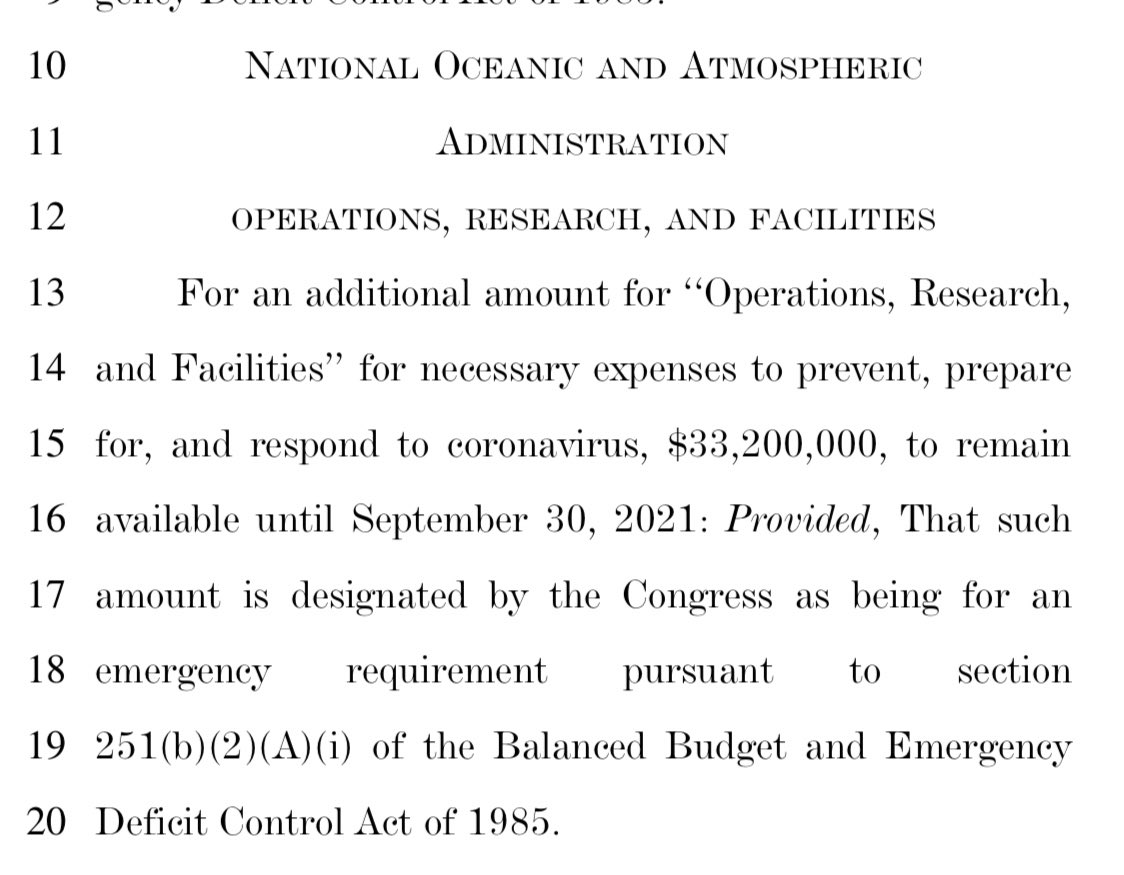 Oilfield_Rando's tweet image. Wtf is NOAA gonna do about coronavirus? $33,200,000 for new facilities? Why, Nancy?