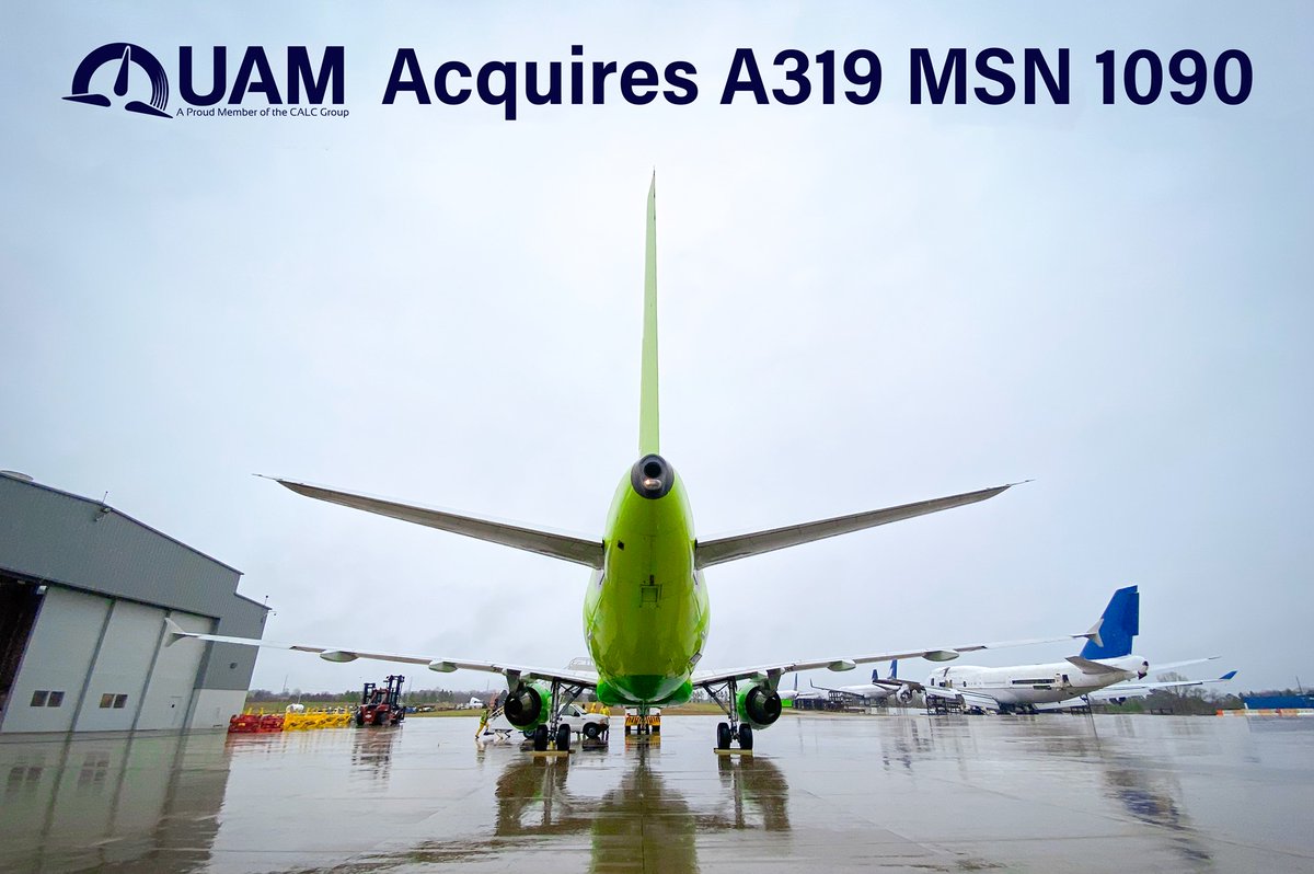 UAMINC's tweet photo. UAM is proud to announce it has acquired an A319 MSN (1090) previously operated by S7 Airlines. Disassembly will take place in Tupelo, Mississippi. 
Please click the following link for the official press release: https://t.co/JrRtjUHL7Q
#Airbus #AircraftAcquisition #UAM #aviation https://t.co/WeqkvXDdA3