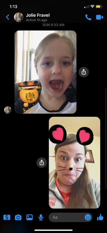 MenschVal's tweet photo. My daughter talking to her cousin, Jolie https://t.co/b1E9WffKgs