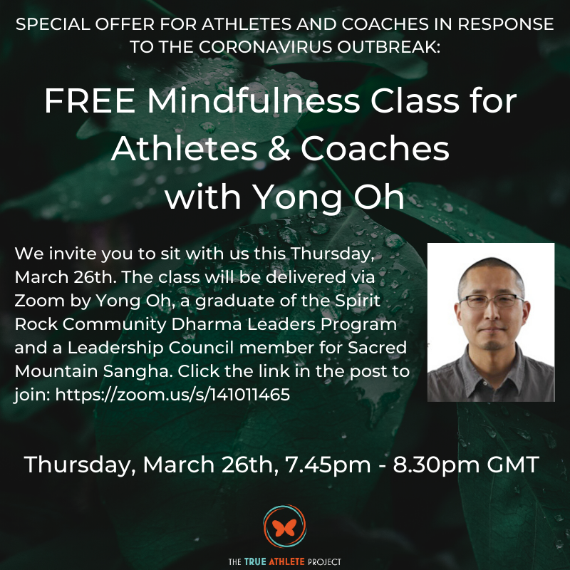 trueathleteproj's tweet photo. This is an incredibly important moment to practice #mindfulness &amp; #compassion, and so we invite you to join our monthly mindfulness class (normally reserved for TAP prog. participants). 

Join us, whoever you are, however you are. https://t.co/E8UkQmu9DL #coronavirus #UKlockdown https://t.co/ek4flXYX1N