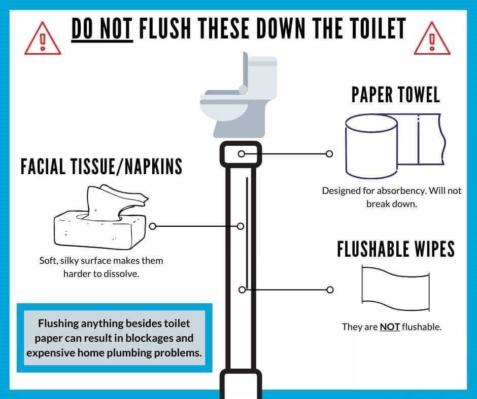 cityofoakforest's tweet photo. Public Works needs your help!
Please STOP putting “flushable” wipes, disinfecting wipes, and paper towels in your toilets.

They are touted as disposable and even flushable, but wipes are causing headaches for the city’s sewer system.

More info: https://t.co/lcQxSGVNuL https://t.co/1ltHTur7pr