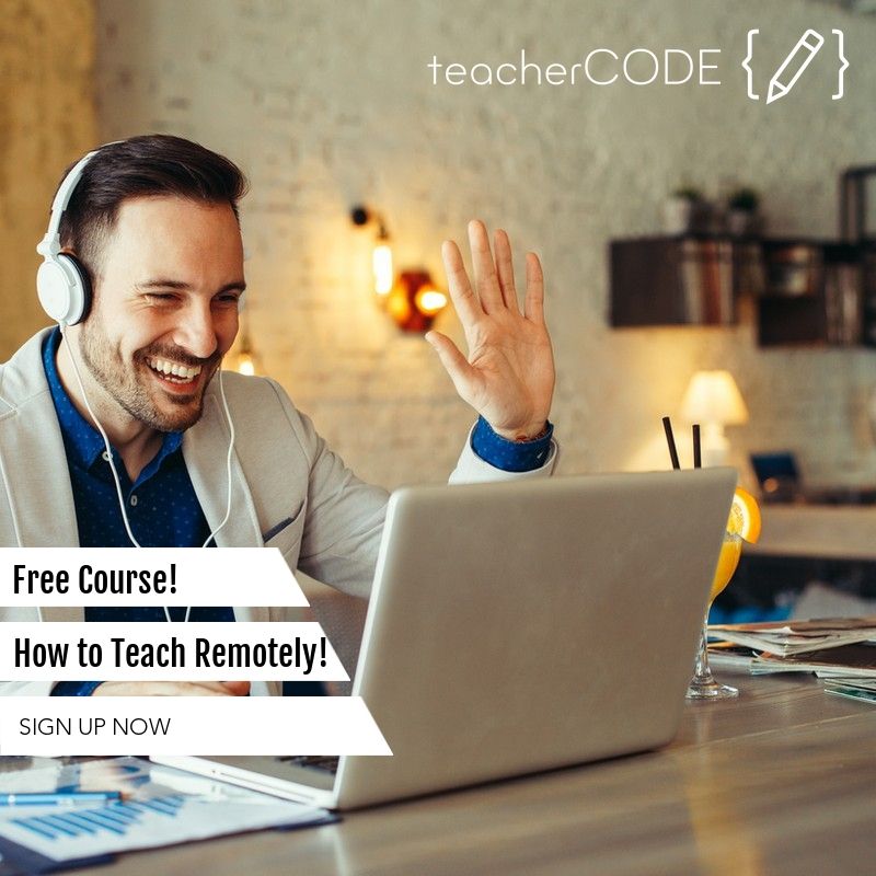 teacherCODE wants to do our part to help during the COVID-19 pandemic. We have designed a Free Crash Course entitled “How to teach Remotely” to help teachers serve their students from home. Stay safe during this difficult time. Sign up here -> teachercode.teachable.com/p/how-to-teach…