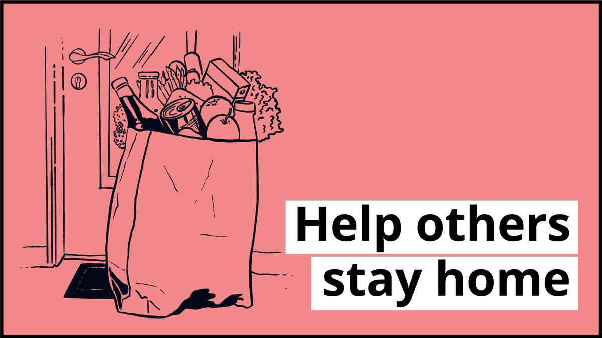 BCGovNews's tweet photo. We are all in this together. If you're doing errands, like going grocery shopping or refilling prescriptions, consider checking-in with an elderly neighbour, single parent, or someone providing essential services. Delivering necessities to them could be a big help. #COVIDbc https://t.co/OuN7afjk29