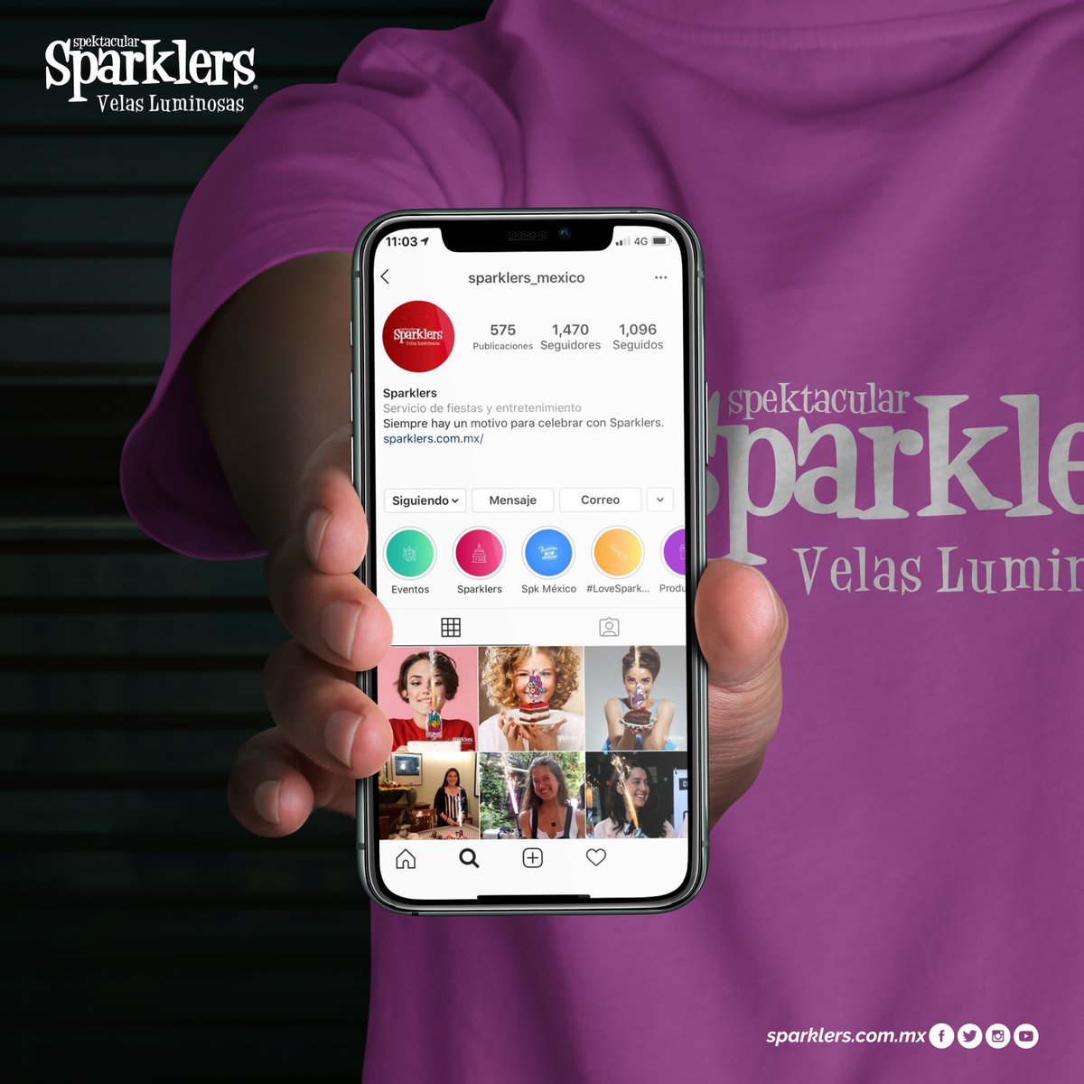 ¡En instagram compartimos sus momentos <a href="/SparklersMexico/">Sparklers México</a>! 

Úntete a nuestra familia y comparte tus fotos usando nuestros productos. ✨📸