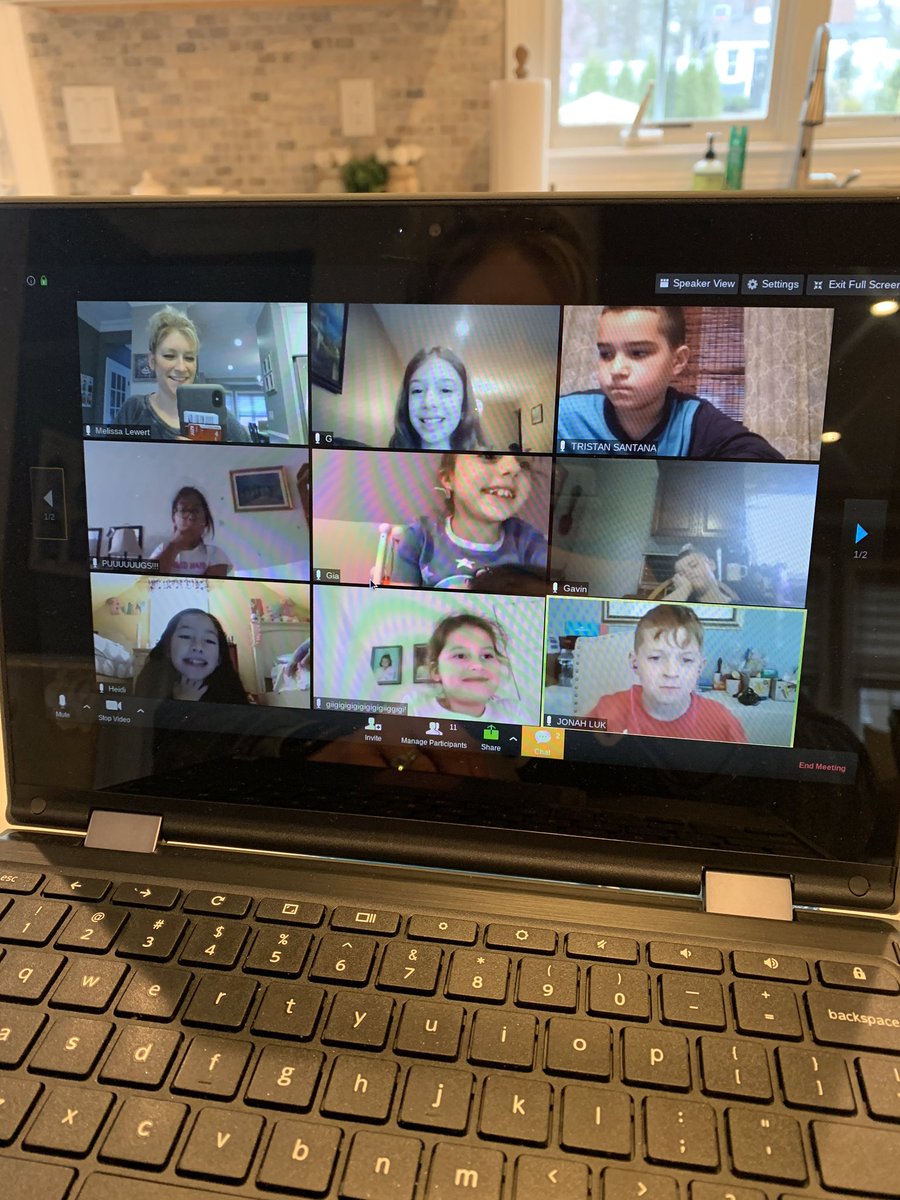 M_Lewert's tweet image. Love seeing them, talking with them, and for a short while, feeling like we are together! @joanne_shafer @WdbgSchools @zoom_us