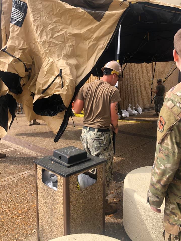 seabeehf's tweet photo. A huge Thank You to our NMCB 133 Seabees for setting up the air conditioned tent for the 81st Medical Group on Keesler Air Force Base.
Photo Credit: 81st Medical Keesler AFB
#seabee #seabees #keeslerafb #keeslerairforcebase #81stmedicalgroup #nmcb133 https://t.co/yWoSt1qwD8