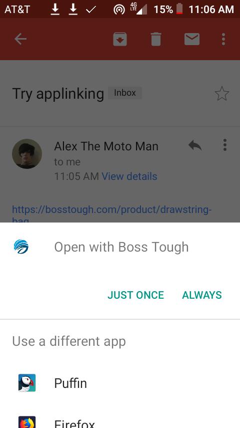 DJKyoCus's tweet photo. Added app linking from website links to open @BossToughInc Android app #applinking #appdevelopment https://t.co/p64V6TfHHO