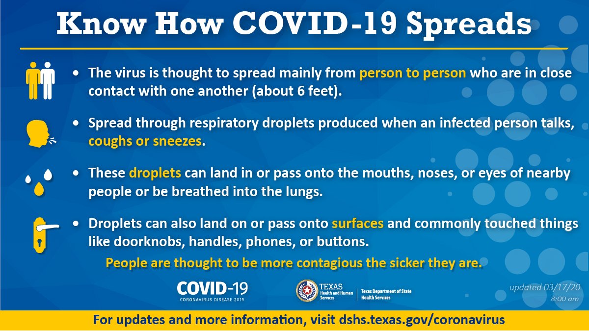 A couple of materials from  @TexasDSHS's  #COVID19 social media toolkit. They did a great job putting together a full suite of materials/tools. They're also available in English and Spanish. https://dshs.texas.gov/coronavirus/tools.aspx @DellMedSchool  #healthcomm