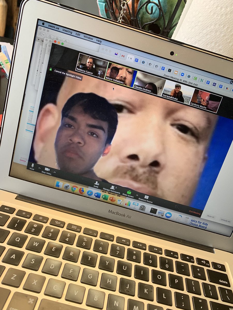 Profra_Castro's tweet photo. Quick Zoom with my AVID juniors lifted my spirits #ditchhomegotoschool they say -
hopefully soon! We should’ve been touring colleges, but... #coronavirus sabotaged our plans @WheelingHS_AVID @jercook73 https://t.co/ZCg6DXCkDq