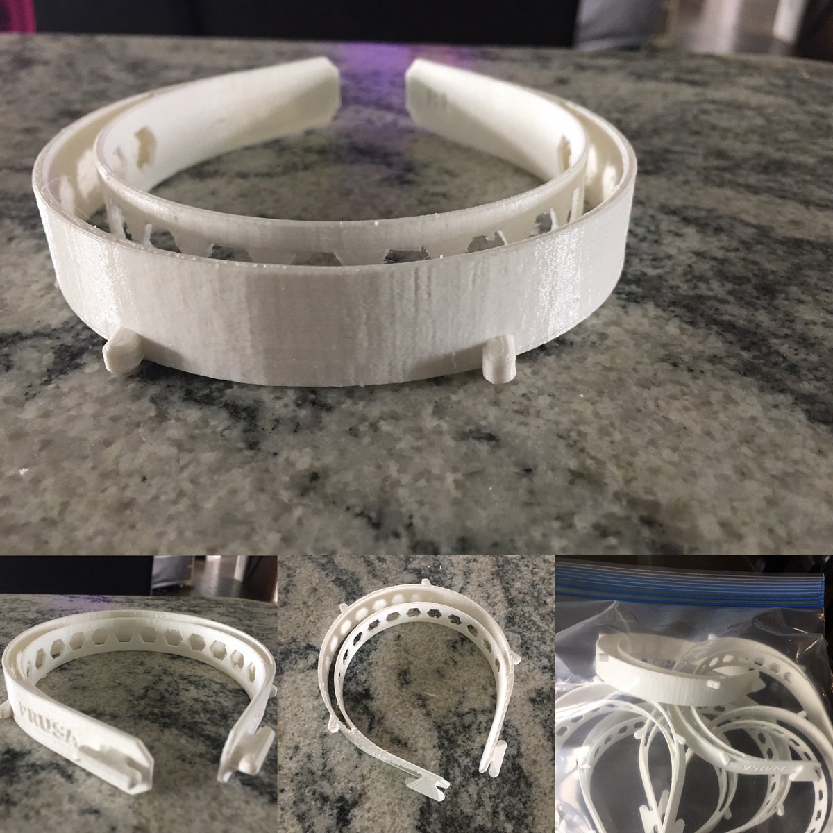 cgarrison5526's tweet image. Assisting @TTUGoldenEagles and special thanks to @austinpeay for sharing the file, @PSMSBulldogs Mrs. Brannon and I are 3D printing face shields for our TN medical professionals in response to COVID-19.  #PutnamStrong @makerbot @VITALK12 #FutureReadyPCSS