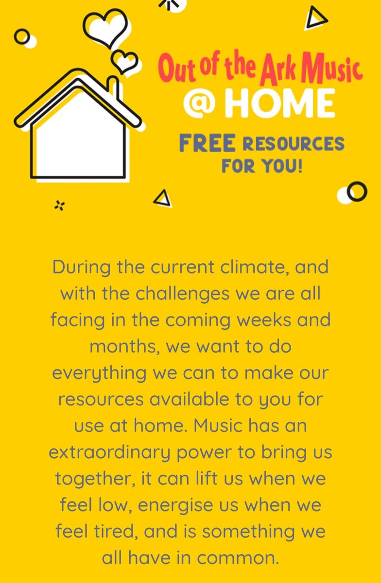 outoftheark.co.uk/ootam-at-home/ Click on the link for some great singing resources to use with your children! We know Summerfield Super Stars love singing!