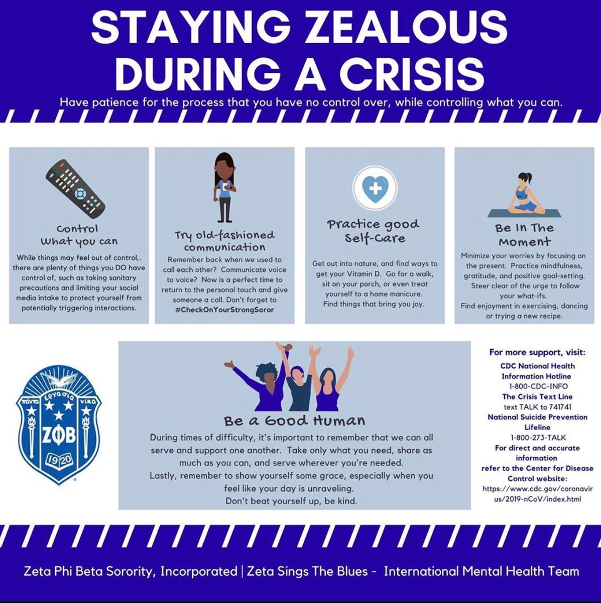 During this pandemic, we don’t have control over much but we still have some control! Use this time to practice self-care, strengthen relationships with family &amp; friends, and live in the moment💙