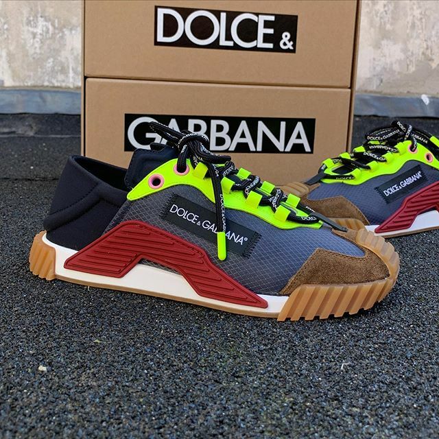 dolce & gabbana ns1 mixed material sneakers