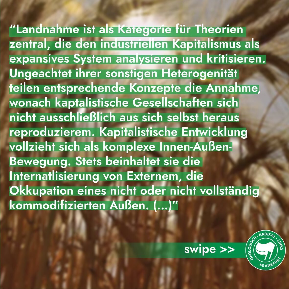 oeko_radi_links's tweet photo. Reihe zu #Enteignung & #Landnahme heute mit Dörre und einem Überblick zum Thema Landnahme.
(Online: https://t.co/d8qjigzcPF)
#Bildet euch & Bereiten wir uns auf eine #wiederständige Zeit vor! #fff @endegelaendeFfm @iLfrankfurt @FFF_Frankfurt @jutta_ditfurth @ib_ffm @SFF_FFM https://t.co/MZCWuitx8f
