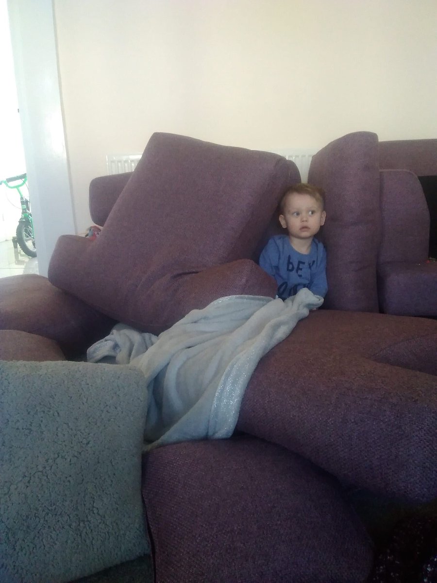 MichelleDougan3's tweet photo. @tweetsfromlily #safespacechallenge my grandson Arthur built his den out of the sofa and I have donated on his behalf - £3 texting SAFE to 70570 to @barnardos https://t.co/SpKZ9JtnU6