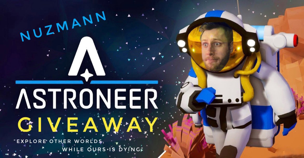 Nuzmann_'s tweet image. GIVEAWAY TIME!!!

Giving away 3 FREE Steam codes for Astroneer!!! ($30 game) 

Follow, Retweet &amp;amp; Comment for a chance to win!

Winners will be announced 3/26 🔥