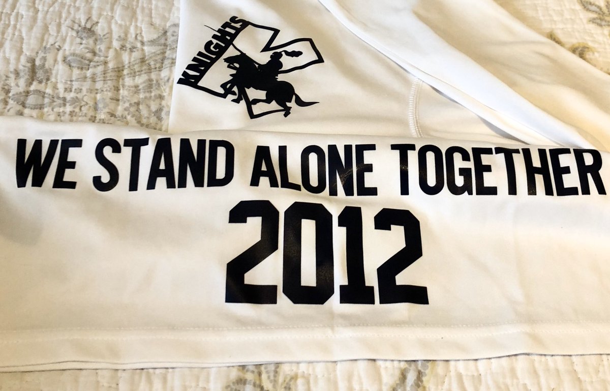 So... I found my Highschool volleyball practice shirt. ❤️ This motto surely speaks to me right now. @StJohns_Knights @anthonyjmcg #WeStandAloneTogether #tb #StayAtHome #COVIDー19