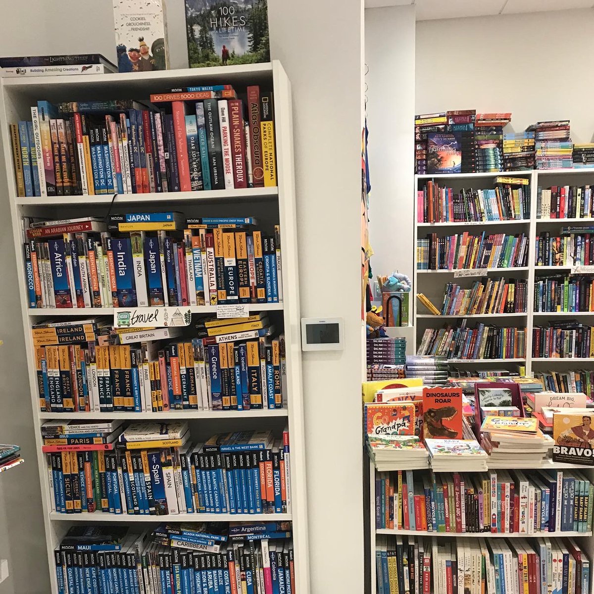 ScrawlBooks's tweet photo. We know you’re all feeling some serious wanderlust at the moment, so here’s a peek at what’s available in our travel section ✈️📚
.
.
.
#wanderlust #indiebookstore #scrawlbooks https://t.co/TEfWnrcNYJ