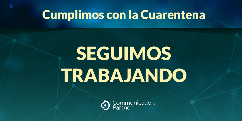CommPartnerSRL's tweet photo. En sintonía con las recomendaciones de los organismos oficiales, estamos trabajando remotamente.
Seguimos conectados por los canales habituales de email y celulares de contacto:
info@commpartner.net
#YoMeQuedoEnCasa #UsoResponsableDeRedes #CuidarteEsCuidarnos #ArgentinaUnida https://t.co/hs9Ye3jRrK