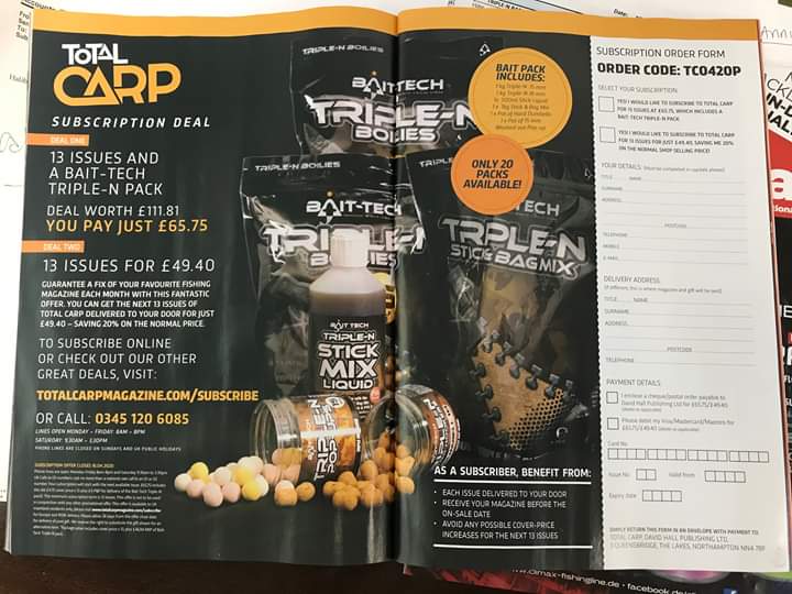 Bait Tech (@baittech) on Twitter photo Calling all carpers! If the boredom of being stuck at home is already getting to you we have a number of Triple-N bundles available in association with <a href="/TotalCarpMag/">TotalCarpMag</a> subscriptions!
#TeamBaitTech #Fishing Calling all carpers! If the boredom of being stuck at home is already getting to you we have a number of Triple-N bundles available in association with <a href="/TotalCarpMag/">TotalCarpMag</a> subscriptions!
#TeamBaitTech #Fishing