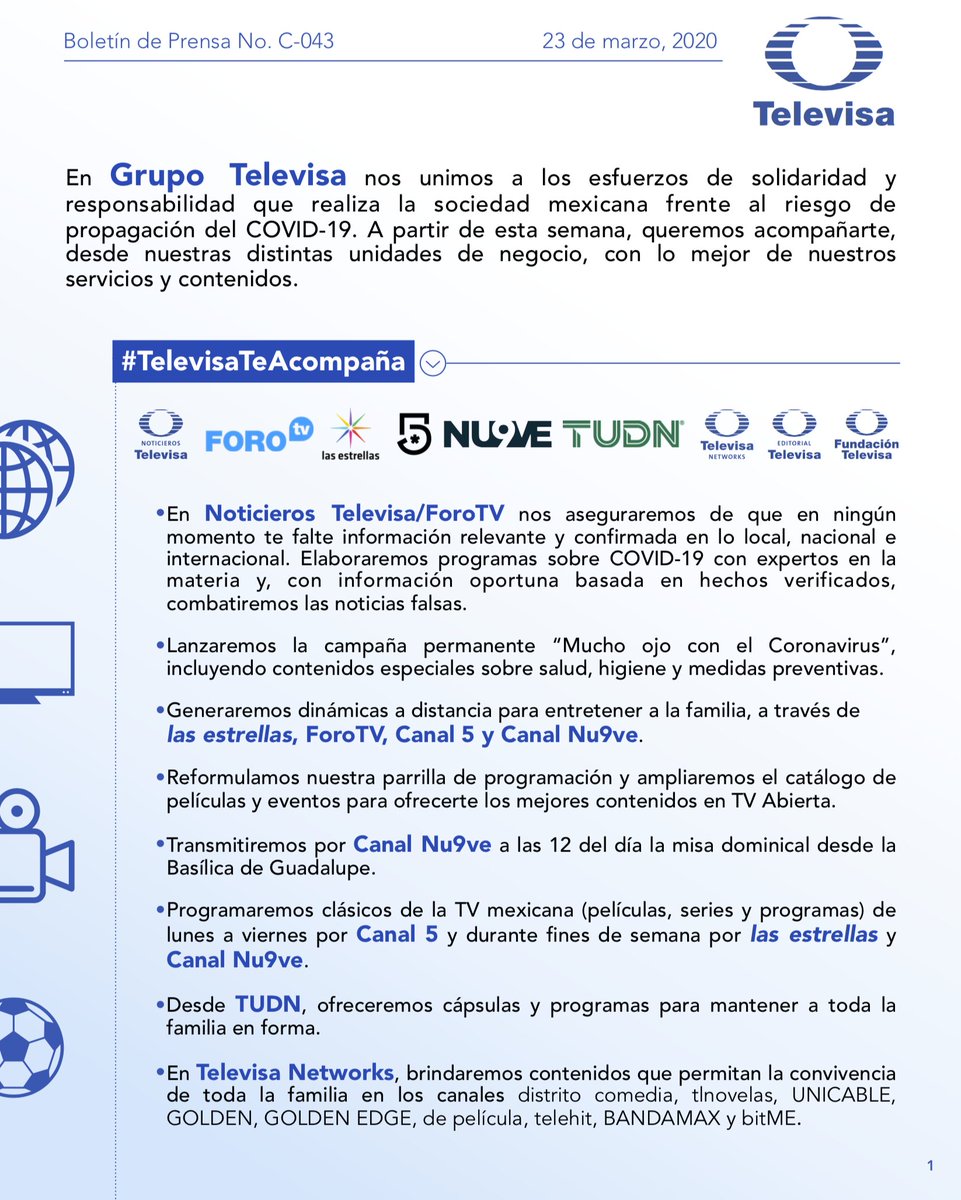 TelevisaUnivision Prensa tweet media
