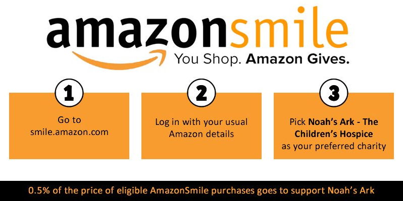 Shopping from home these days? If you shop via @amazonsmile you can support Noah's Ark Children's Hospice at the same time. It's free and easy. Head over to noah.do/3biPsoK now! #stayhome #homeshopping