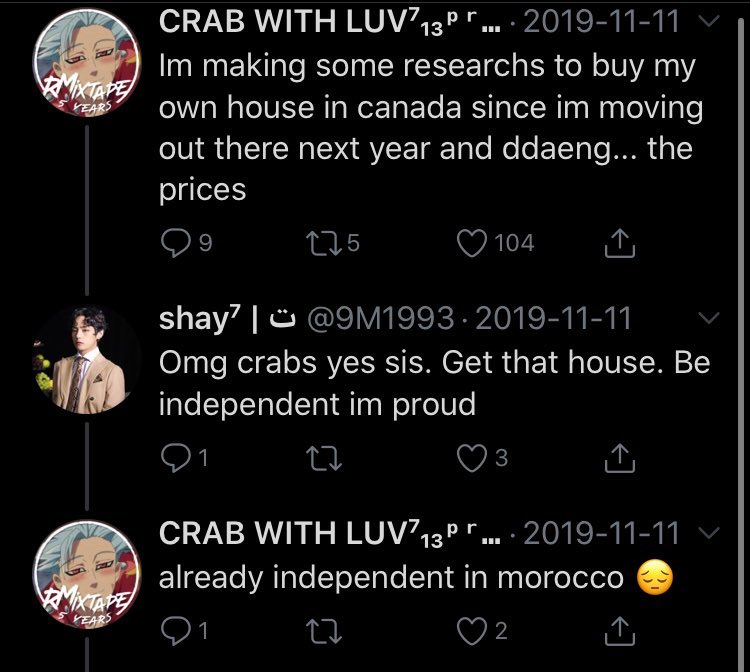 Here she is claiming she’s “independent” and looking for a house, and here’s another tweet where she says her mom is gonna make her sleep in the basement  they’re 2 months apart...