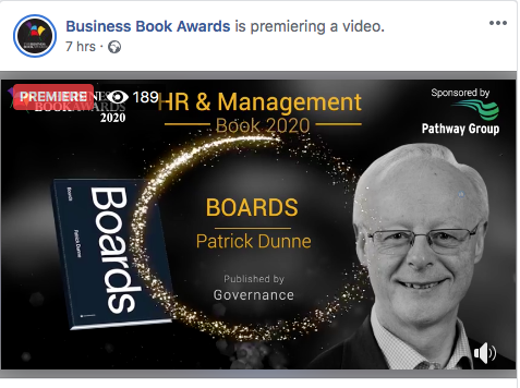 How wonderful - the brilliant #Boardsbook has WON THE CATEGORY! #BBA2020  Many many congratulations to @patrickedunne <a href="/_governance/">Governance</a>  #HRandMarketing <a href="/BizBookAwardUK/">Business Book Awards</a> 👏