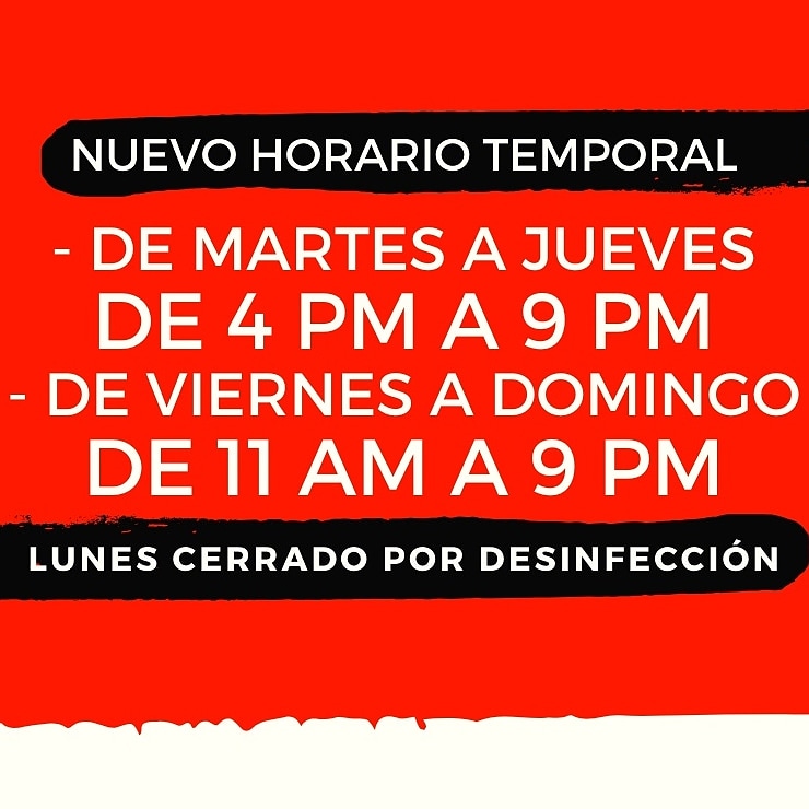 Horario temporal de <a href="/taikocr/">Taiko | Sushi Express - Bowls - Alitas - Teriyaki</a> 🕒
Quieremos agradecer a todas las personas que nos han ayudado a mantener el restaurante a flote haciendo sus pedido express y para llevar. 🛵
Han sido momentos difíciles para todos y es gracias a ustedes que seguimos ofreciendo nuestro menú. 💚