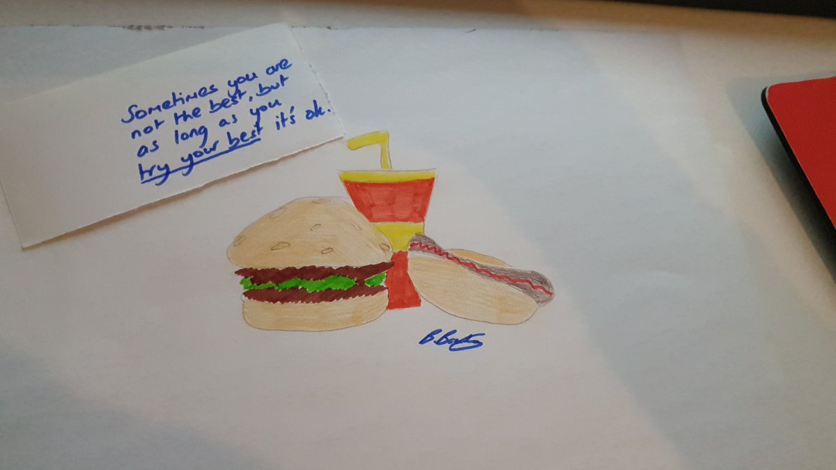 MissBailey7's tweet photo. I have struggled with art since inwas at primary school, but today @HeanorGateSC inspired me to push myself outside my comfort zone! Day 1 sketch challenge - Food!! #tryyourbest https://t.co/srimb8vb4W
