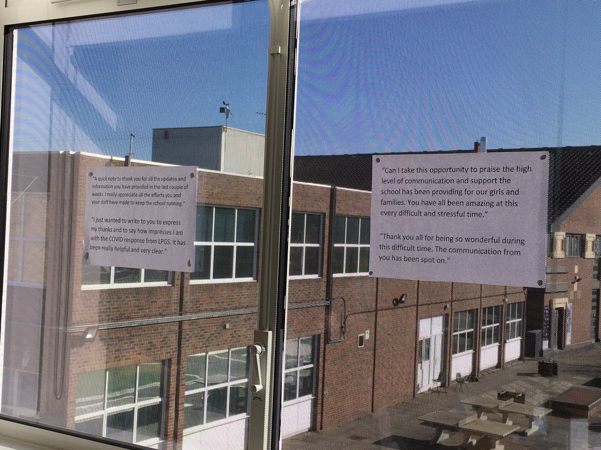 11 students today. I’m not needed again for 2 weeks. SLT have printed out supportive messages from parents and plastered them all around the staff room.