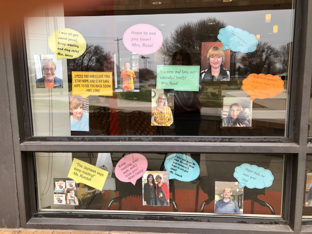 hpstigers's tweet photo. Lincoln school students if you are out for a walk please come and see us. We have left you a special message! We miss you! #HastingsNebraska #HPSTigers https://t.co/rTQzblpBq0