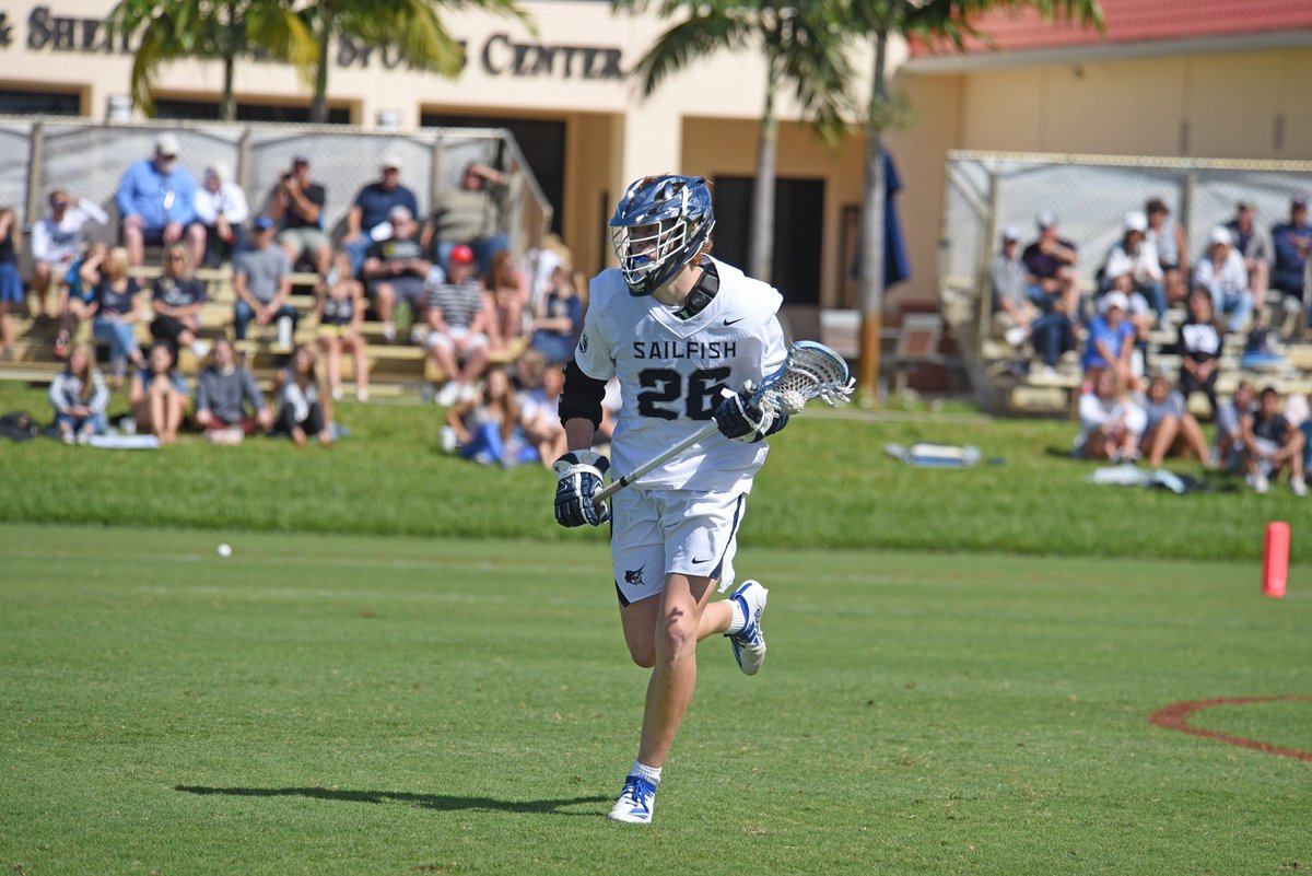 SailfishMLax's tweet photo. Henry Sloyan played in all six games this year. On top of being named to the @USILA_Lax DII Team of the Week in early March, the freshman midfielder also posted:
1️⃣8️⃣ Goals (team high)
2️⃣1️⃣ Points
5️⃣th in goals per game in the SSC
#FEARtheFISH #SailfishLacrosse #SailWithUs https://t.co/gCN9Eps6Xq