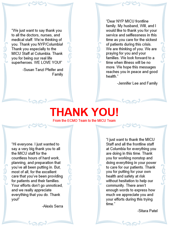 Thank You MICU Heroes! <a href="/MICU_NYPCU/">The#1MICU</a> @QualityRN_NYP @HeadRNColumbia #frontlinestrong #micustrong #HealthcareHeroes #ThankYouNYP