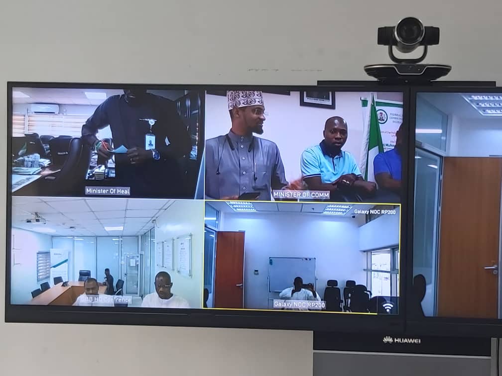 ProfIsaPantami's tweet image. Virtual communications between our offices and parastatals  last Friday. Our Aides/staff coordinating meetings online. Digital technologies to support social distancing.