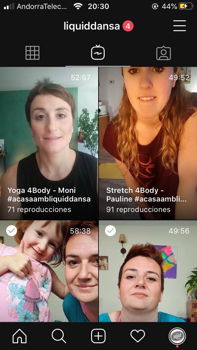 Ja podeu recuperar algunes de les classes que estem fent en directe a través d'Instagram. Són a l'IGTV. Aneu al nostre perfil d'Instagram i cliqueu el logo d'IGTV o veieu-los en la versió PC d'Instagram a instagram.com/liquiddansa/ch…
#acasaambliquiddansa #quedatacasa